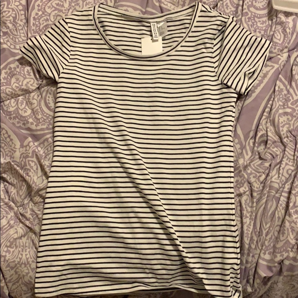 Black and White Striped Shirt